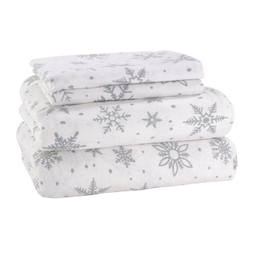 Winter Wonderland King Flannel Sheet Set