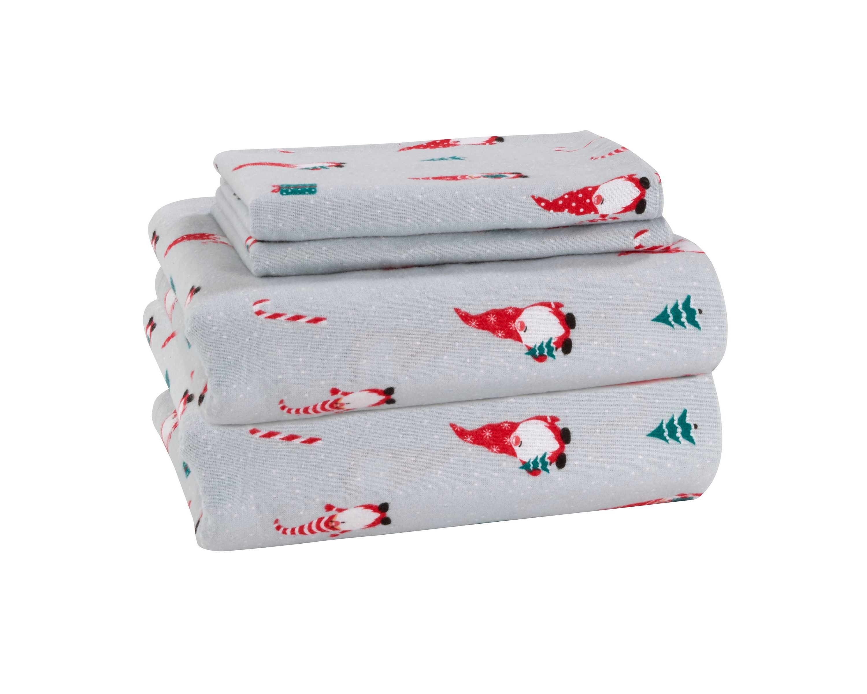 Gnome Sweet Gnome Twin Flannel Sheet Set