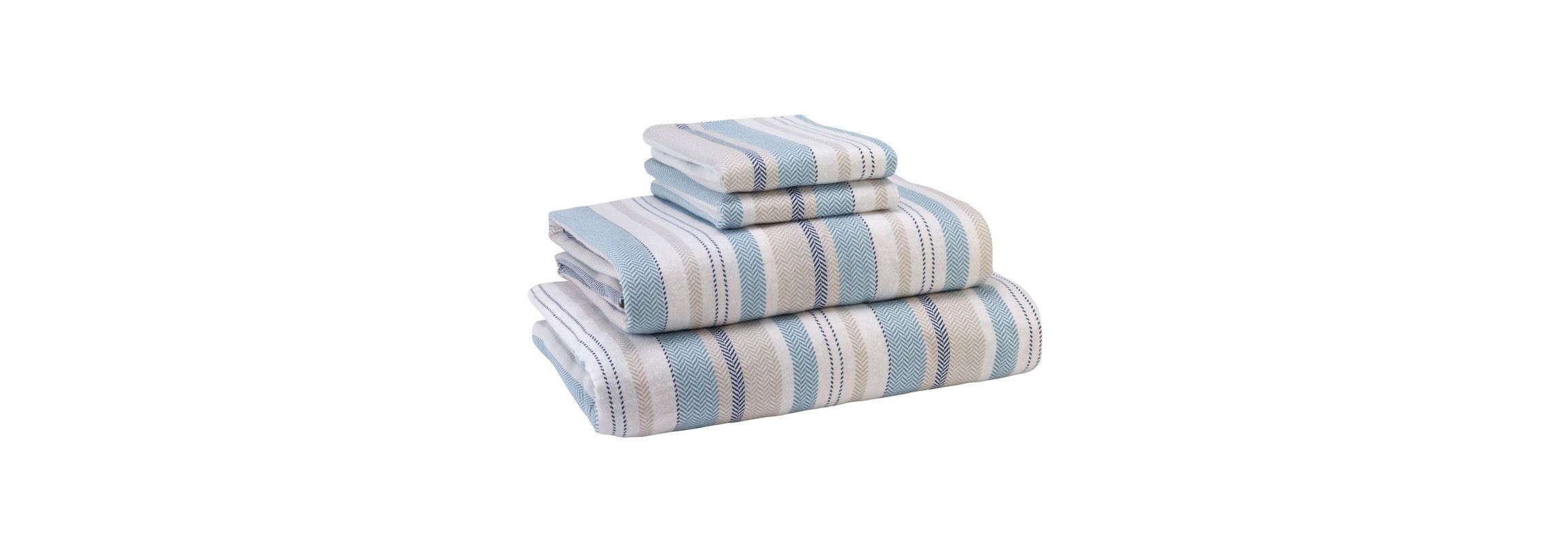 Avanti Pajama Stripe  3-piece Twin Flannel Sheet Set