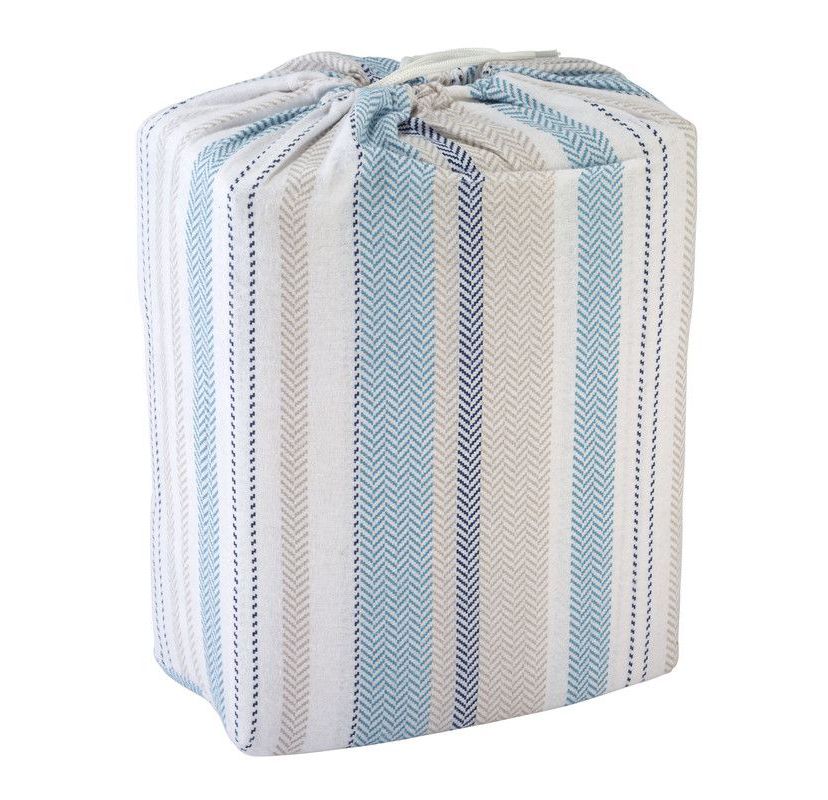 Avanti Pajama Stripe  3-piece Twin Flannel Sheet Set