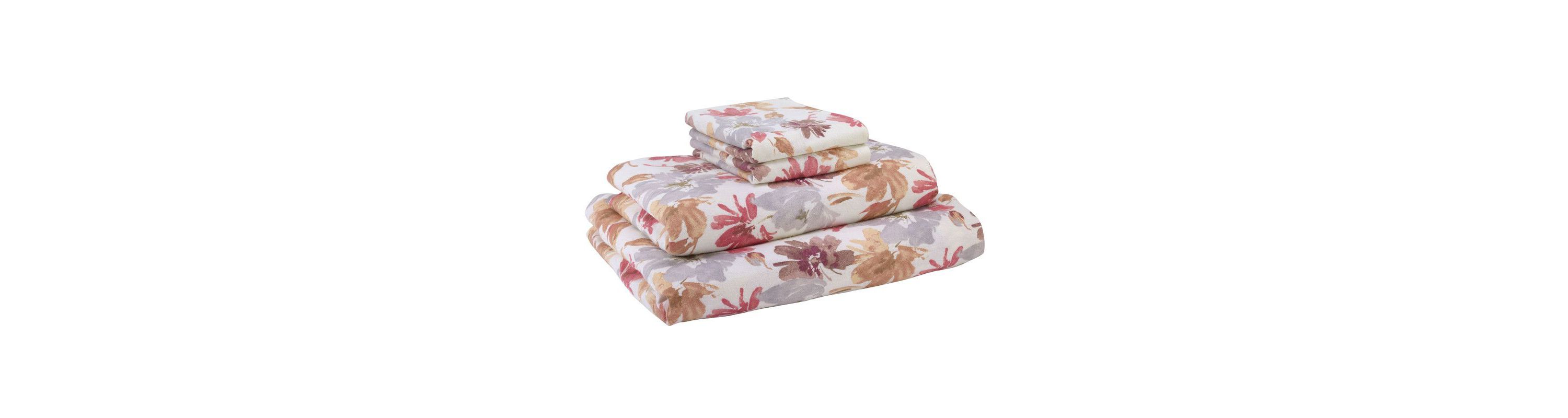 Avanti Wildflowers 4-piece King Flannel Sheet Set