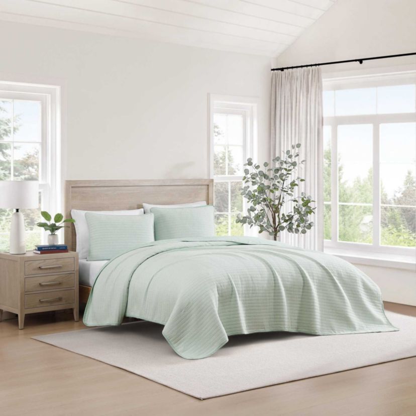 Ithaca Stripe Cotton Quilt Set