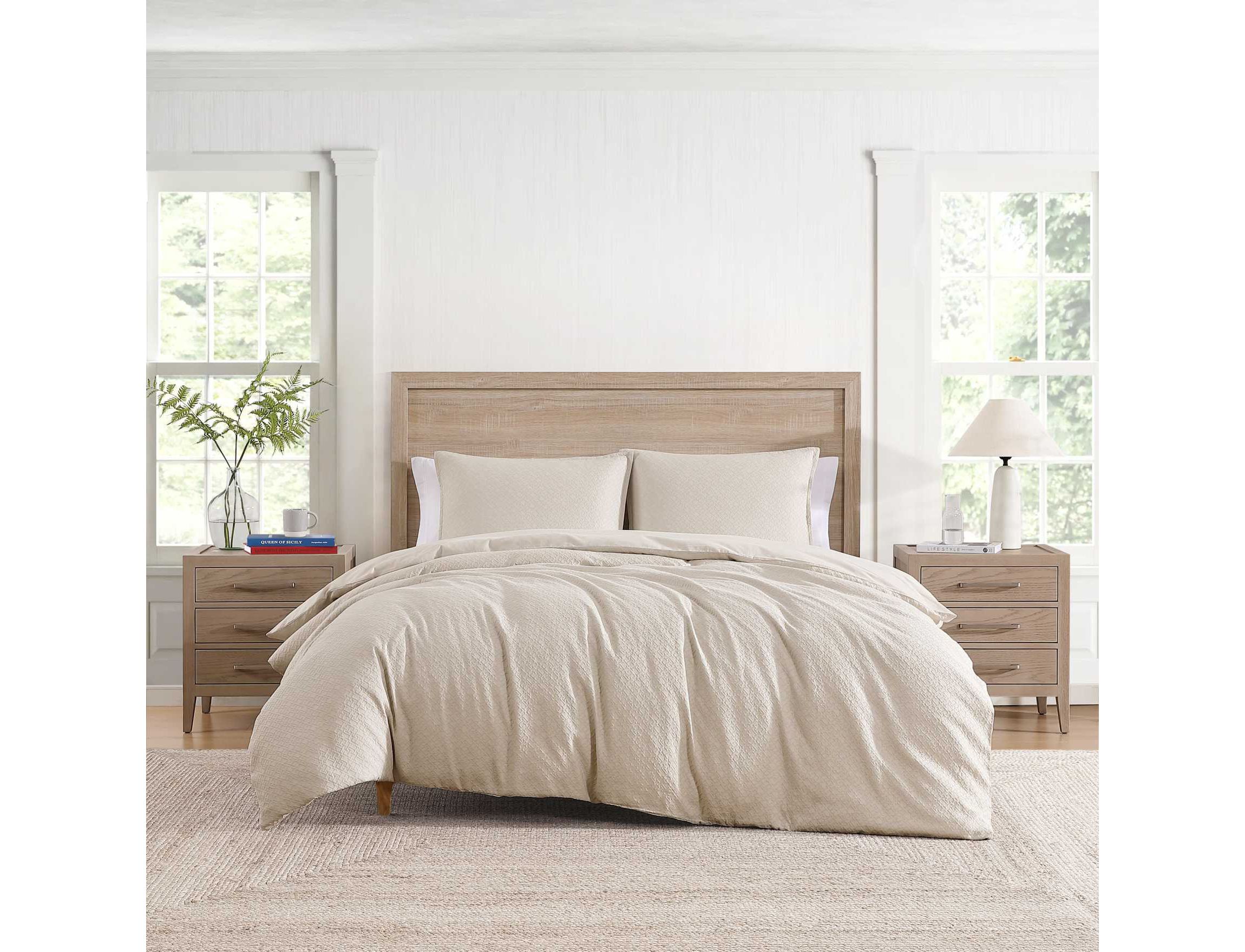 Monogram Matelasse Cotton Duvet Cover Set