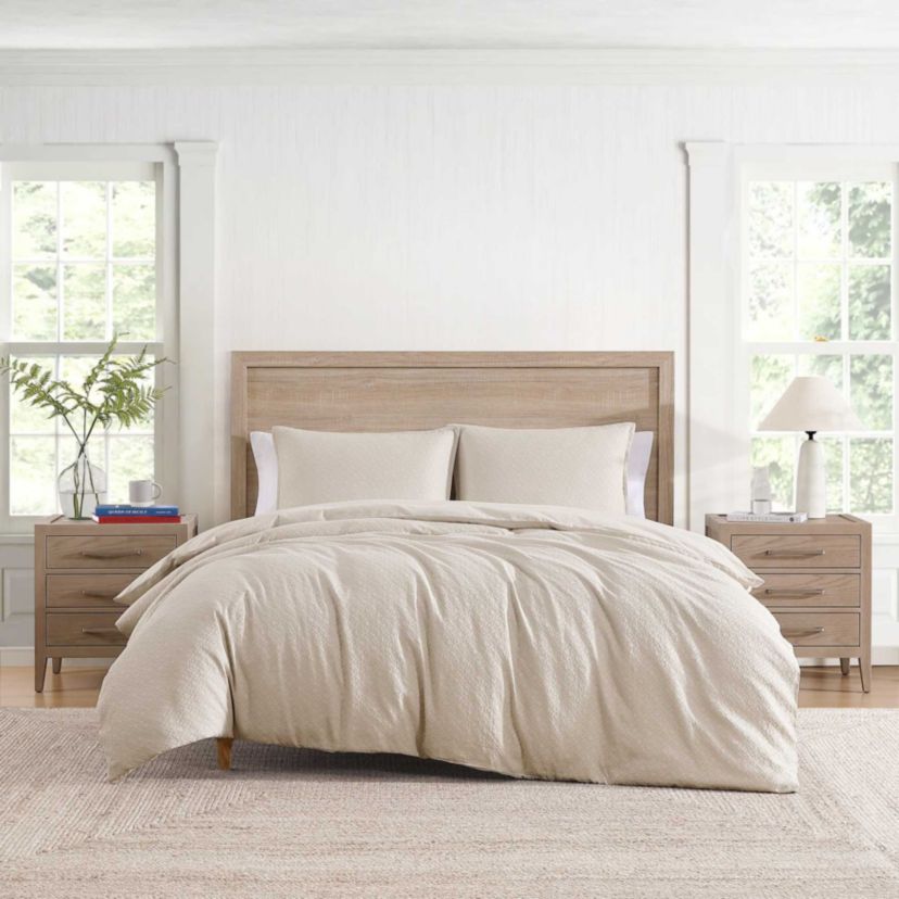 Monogram Matelasse Cotton Duvet Cover Set