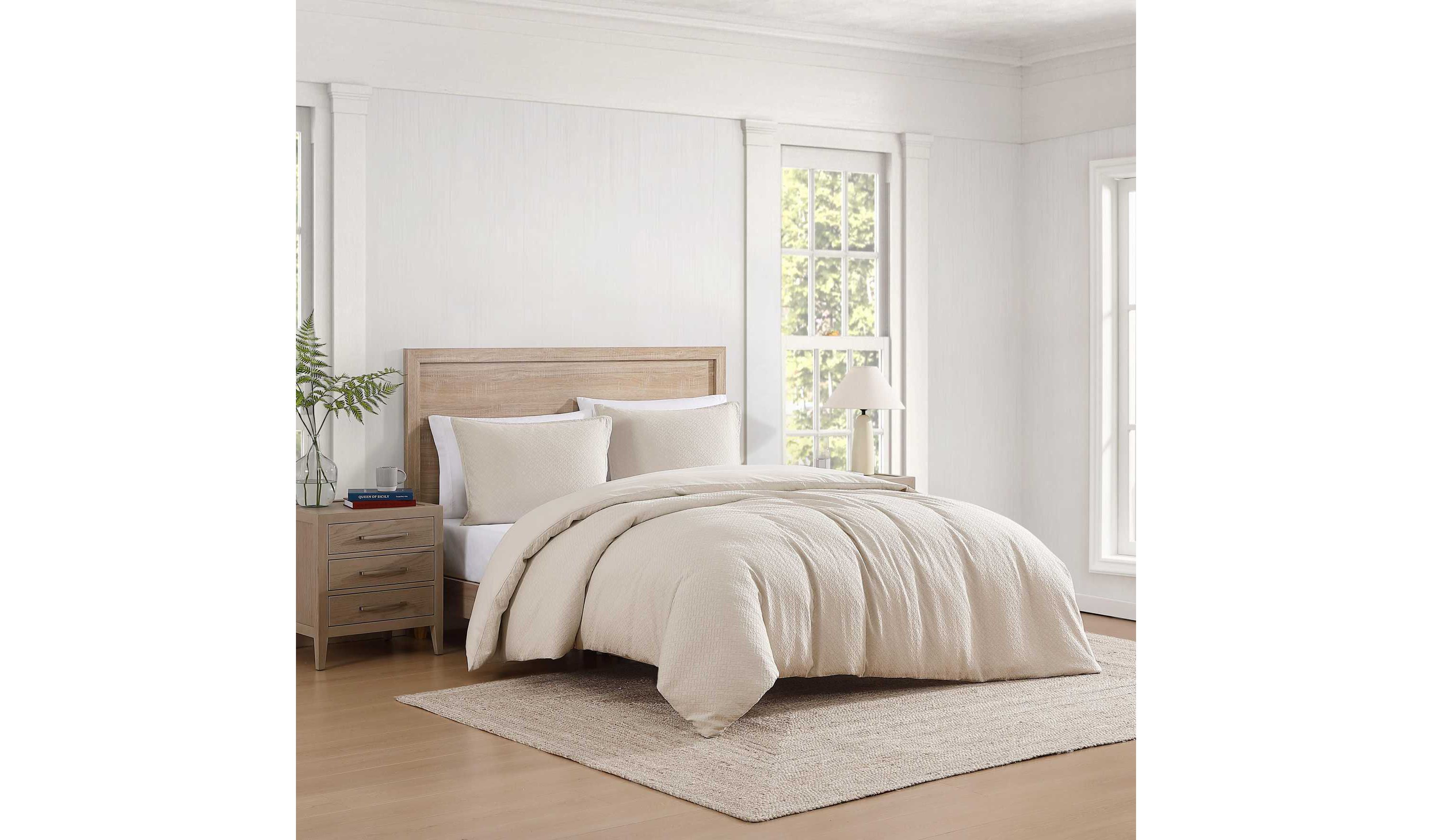 Monogram Matelasse Cotton Duvet Cover Set