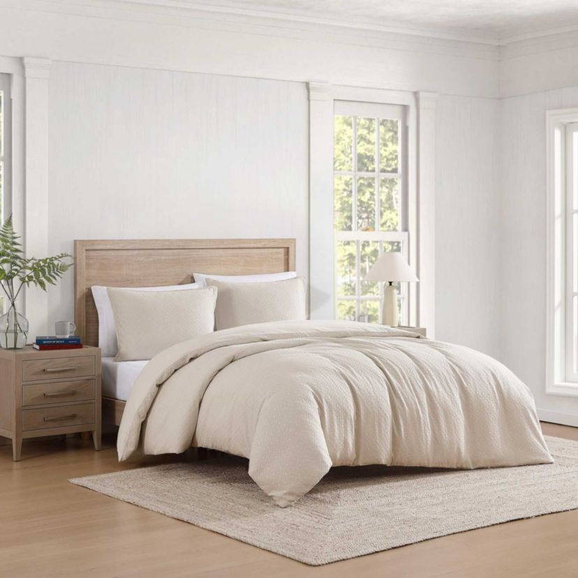 Monogram Matelasse Cotton Duvet Cover Set