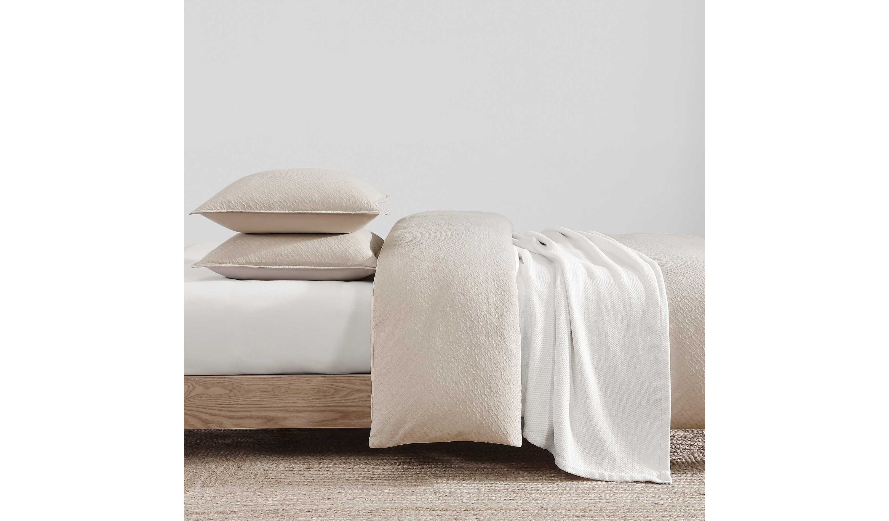 Monogram Matelasse Cotton Duvet Cover Set