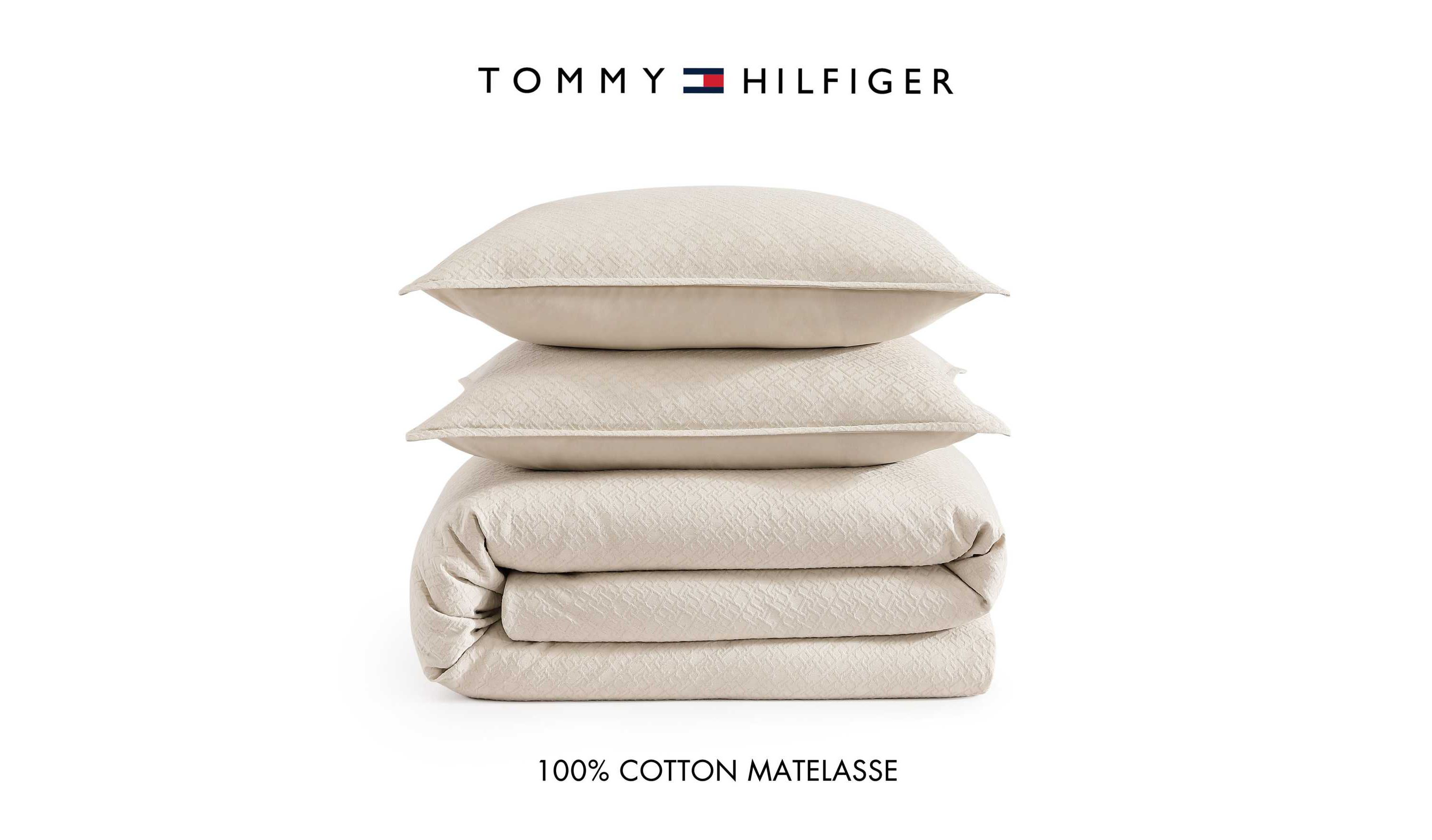 Monogram Matelasse Cotton Duvet Cover Set