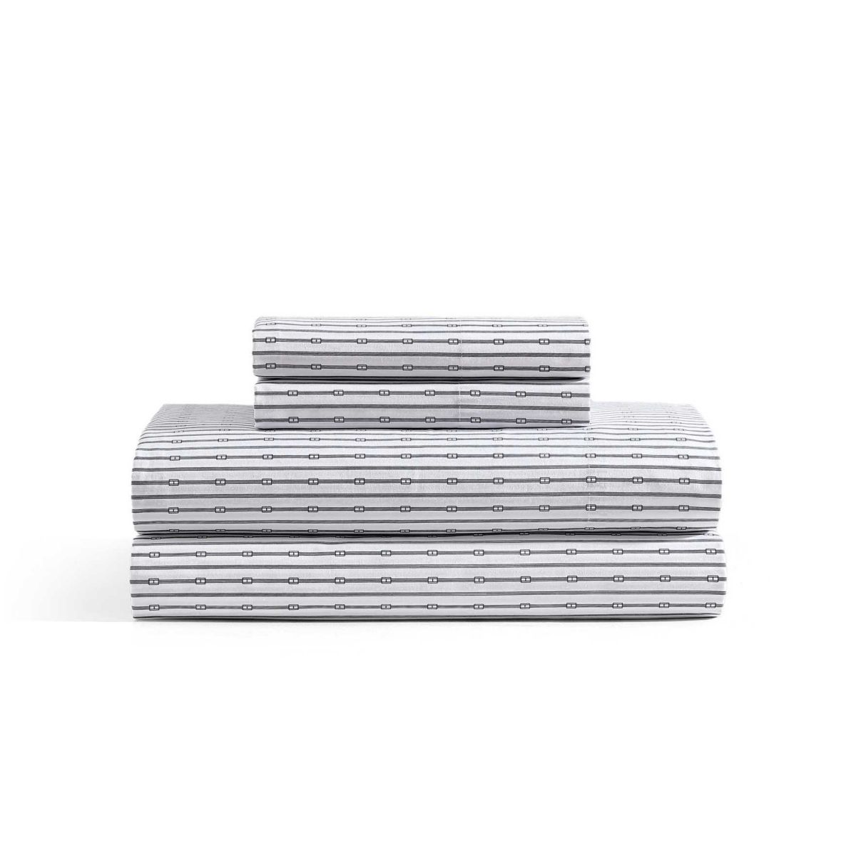 Monogram Stripe Cotton Sheet Set
