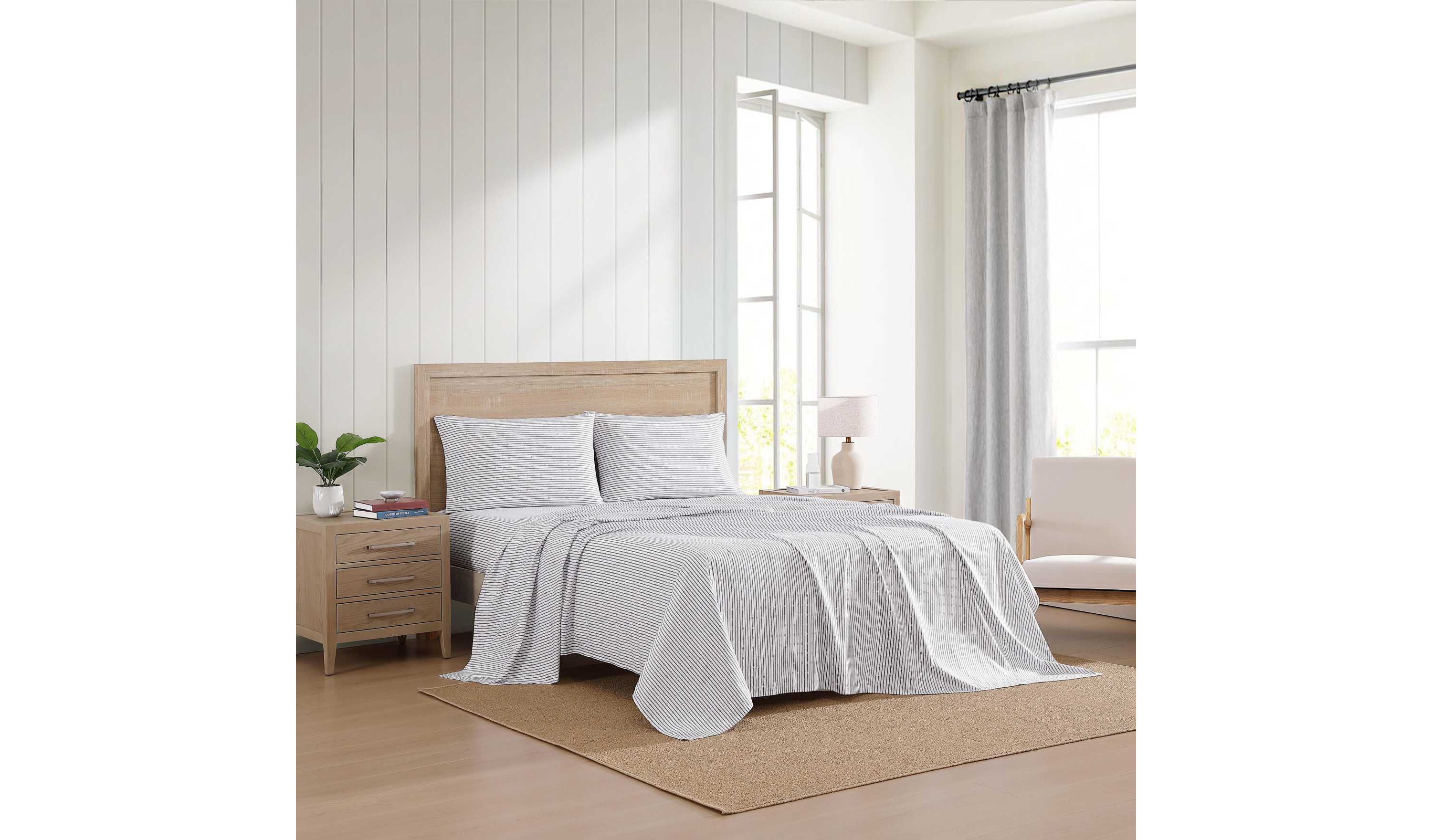 Monogram Stripe Cotton Sheet Set
