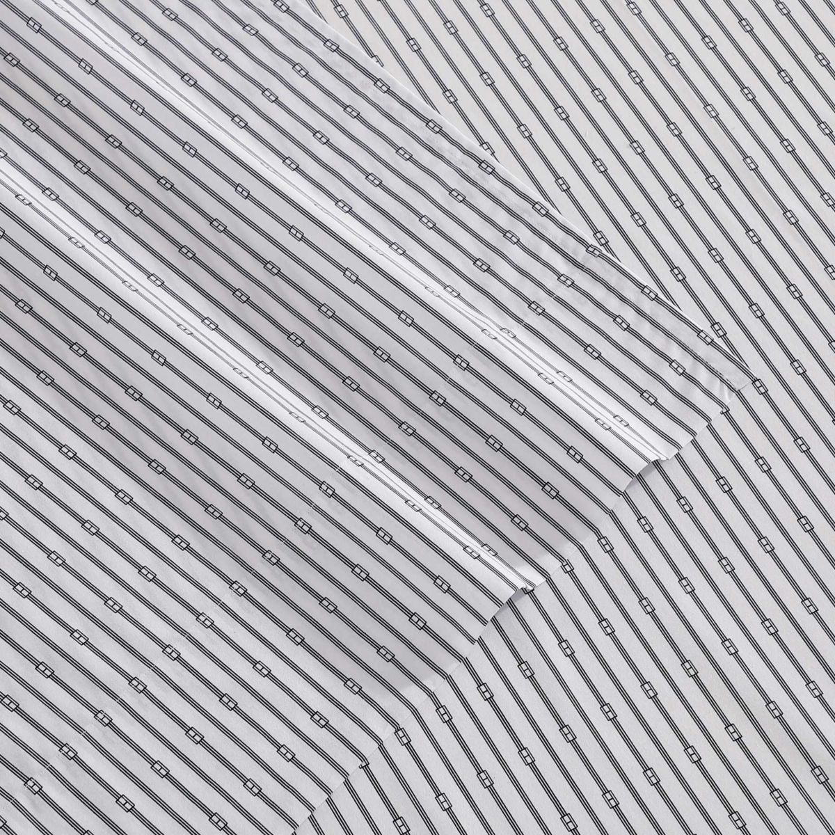 Monogram Stripe Cotton Sheet Set