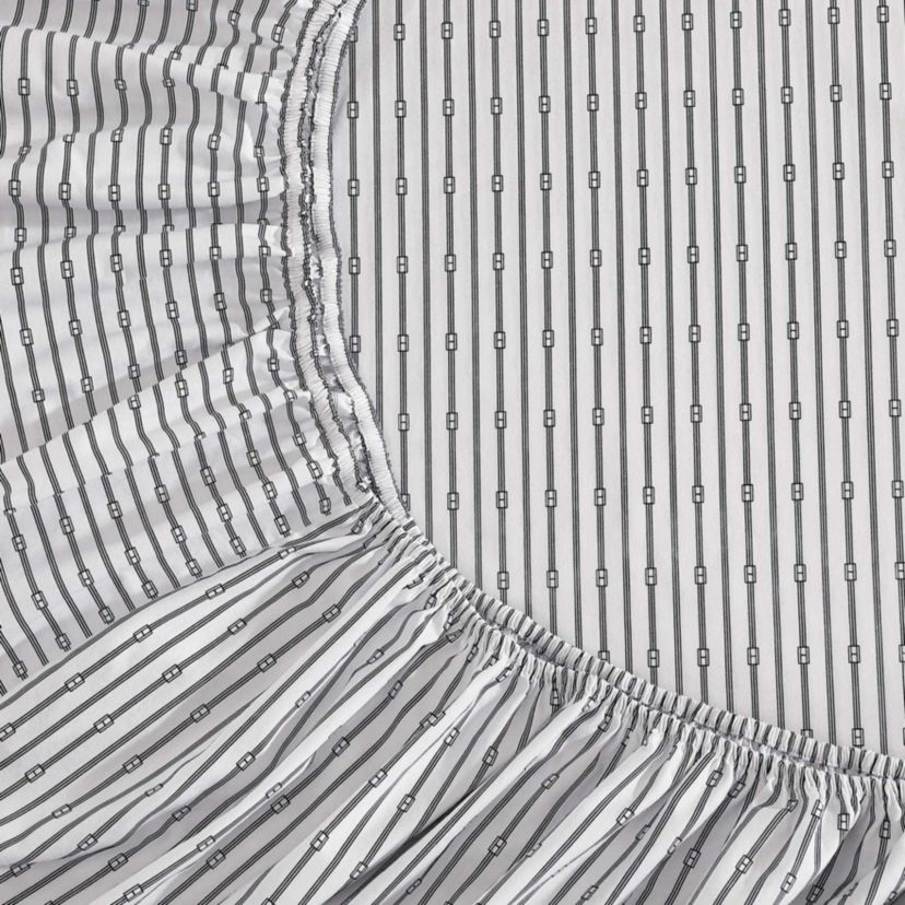 Monogram Stripe Cotton Sheet Set
