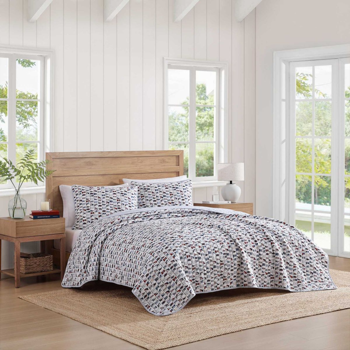 Boating Flags Cotton Quilt Set