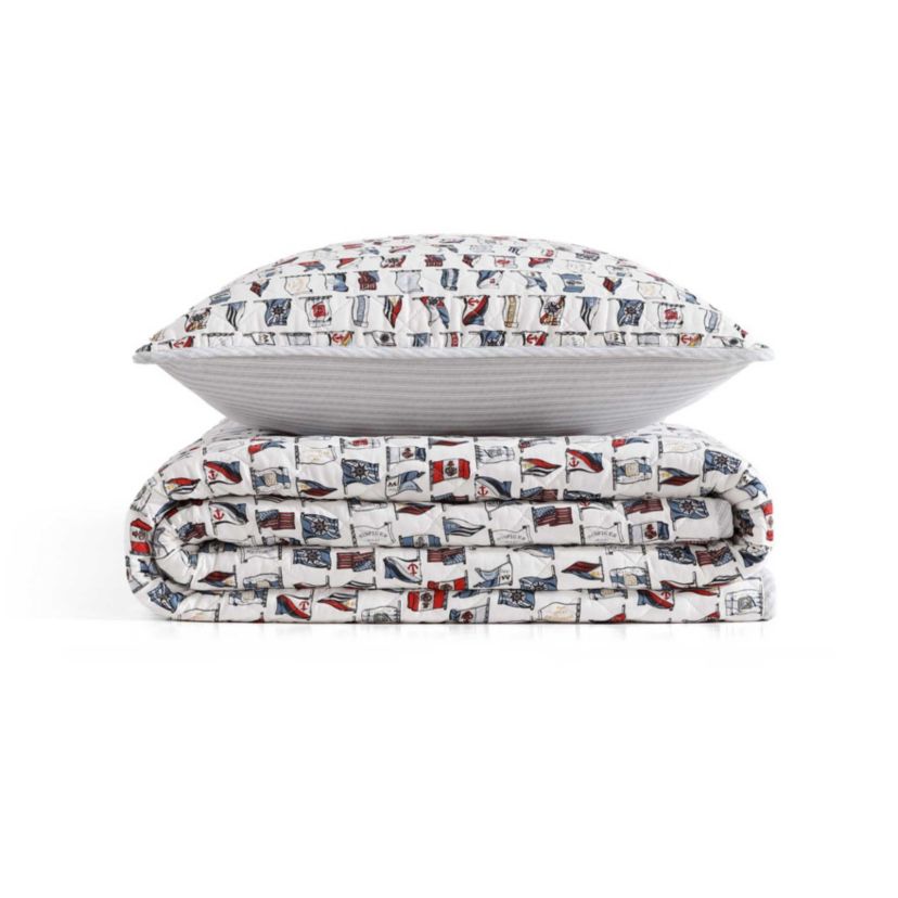 Boating Flags Cotton Quilt Set