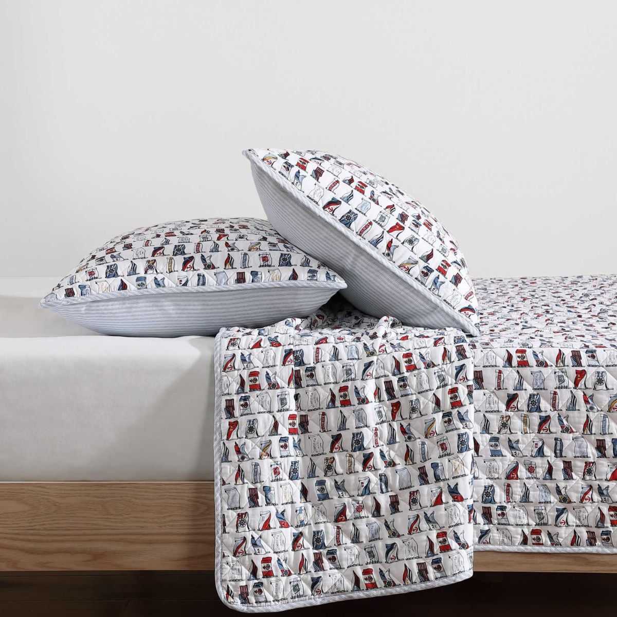 Boating Flags Cotton Quilt Set