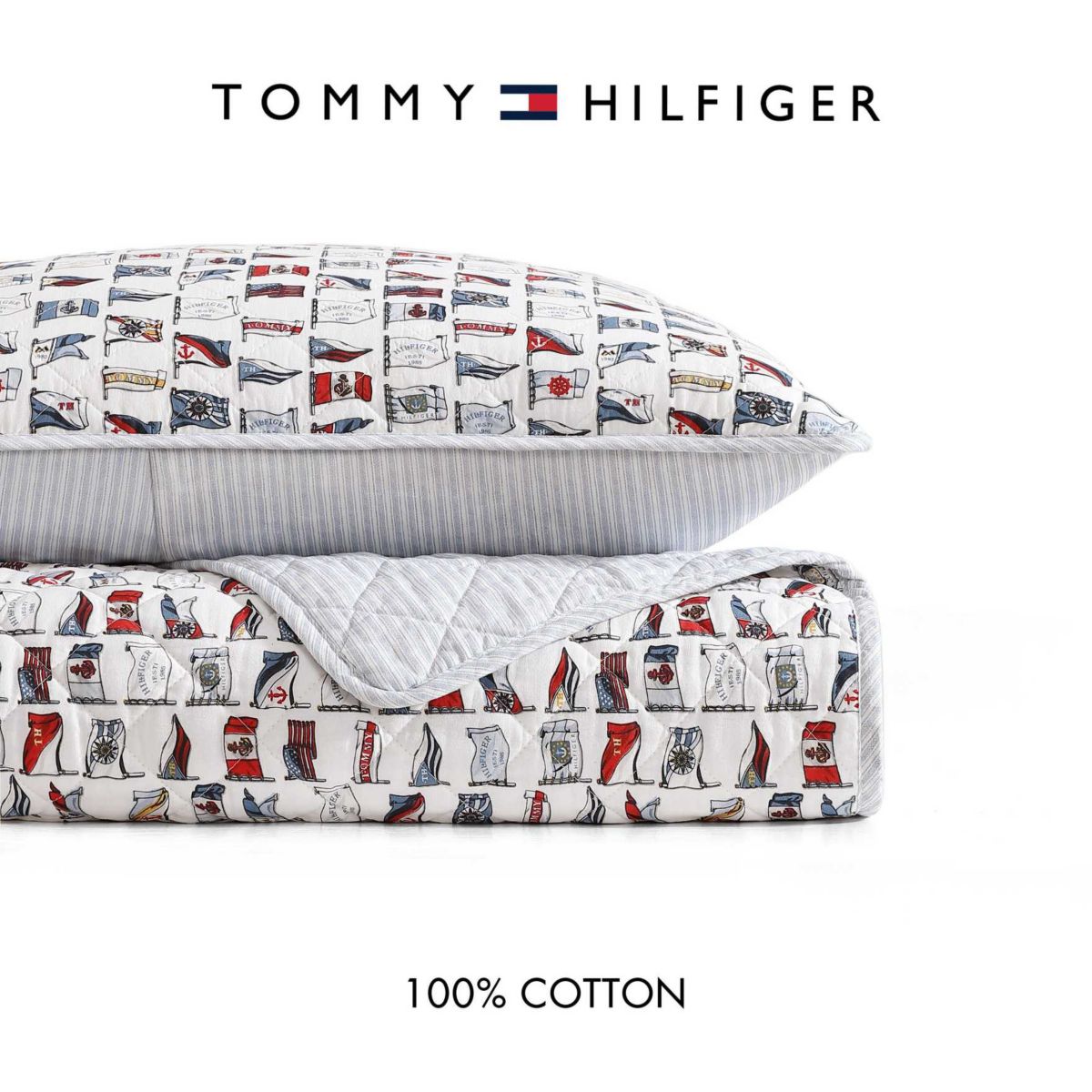 Boating Flags Cotton Quilt Set