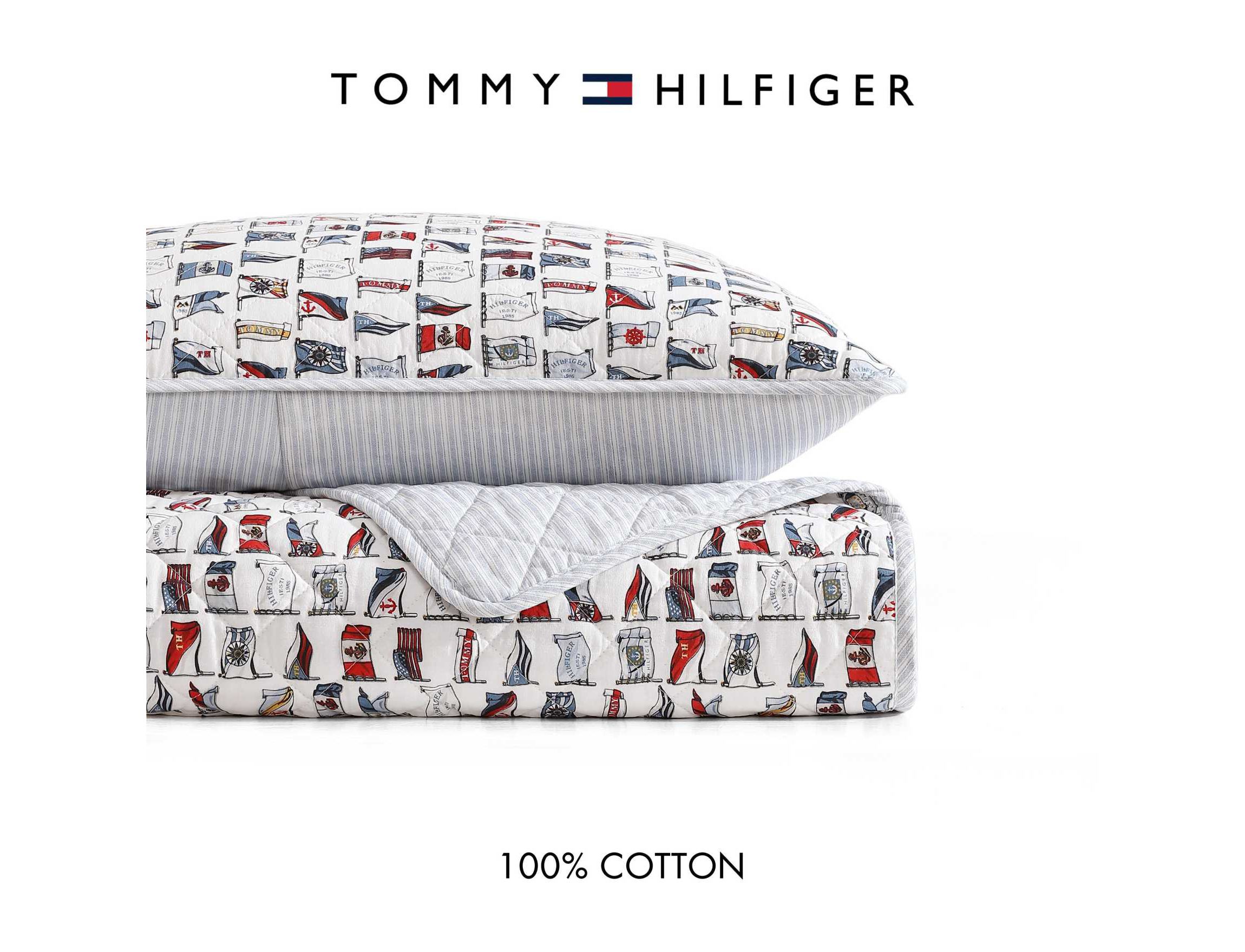 Boating Flags Cotton Quilt Set