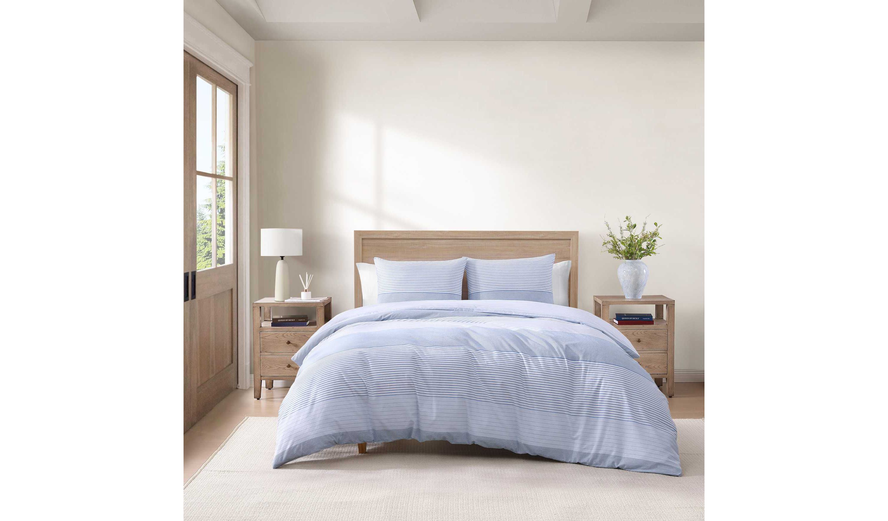 Modern Stripe Cotton Duvet Cover Set