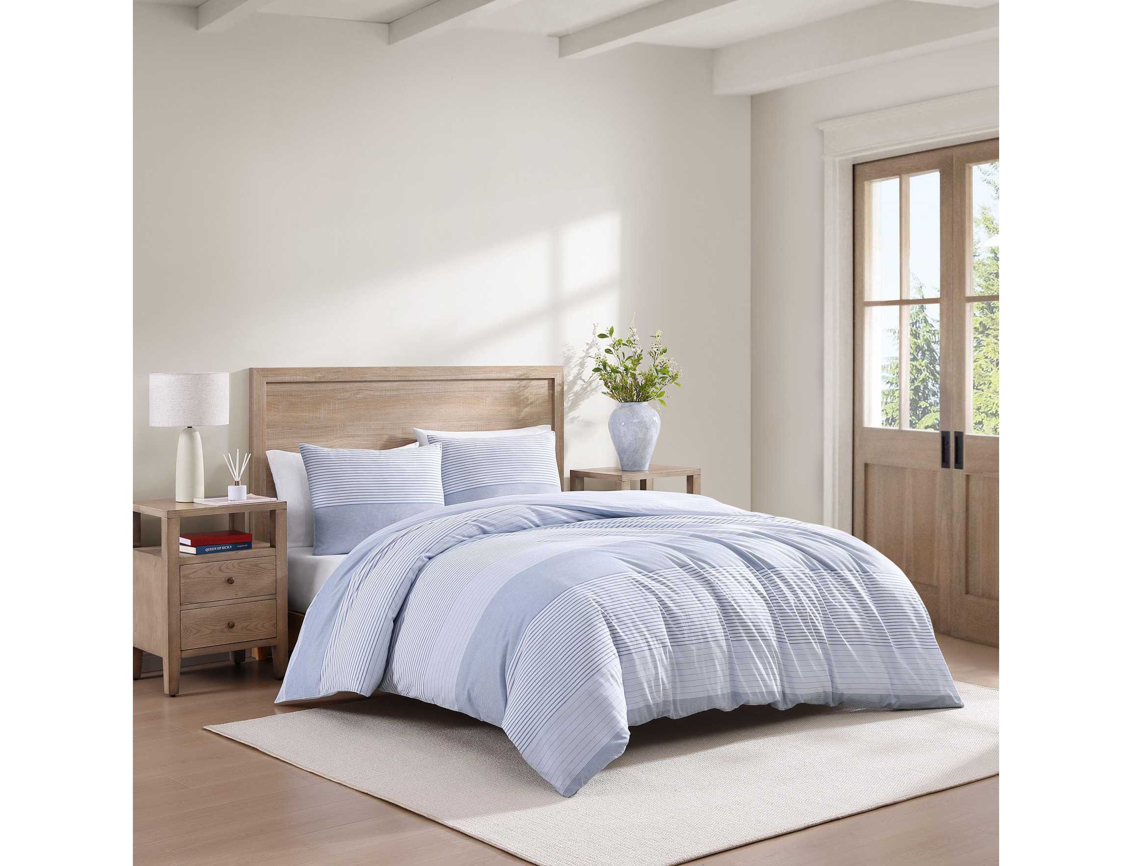 Modern Stripe Cotton Duvet Cover Set