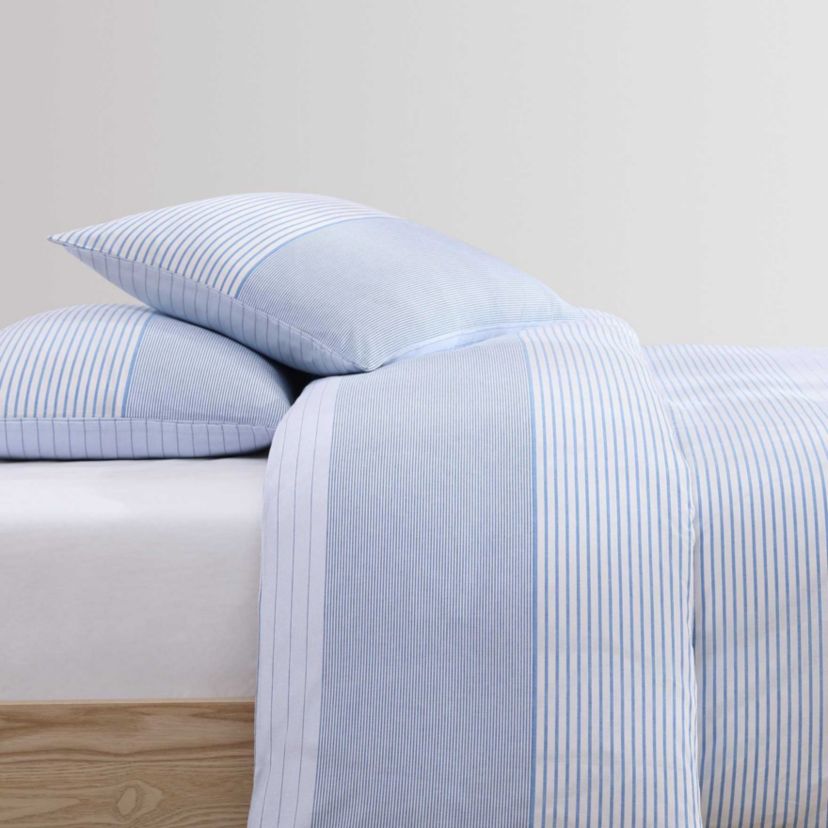 Modern Stripe Cotton Duvet Cover Set