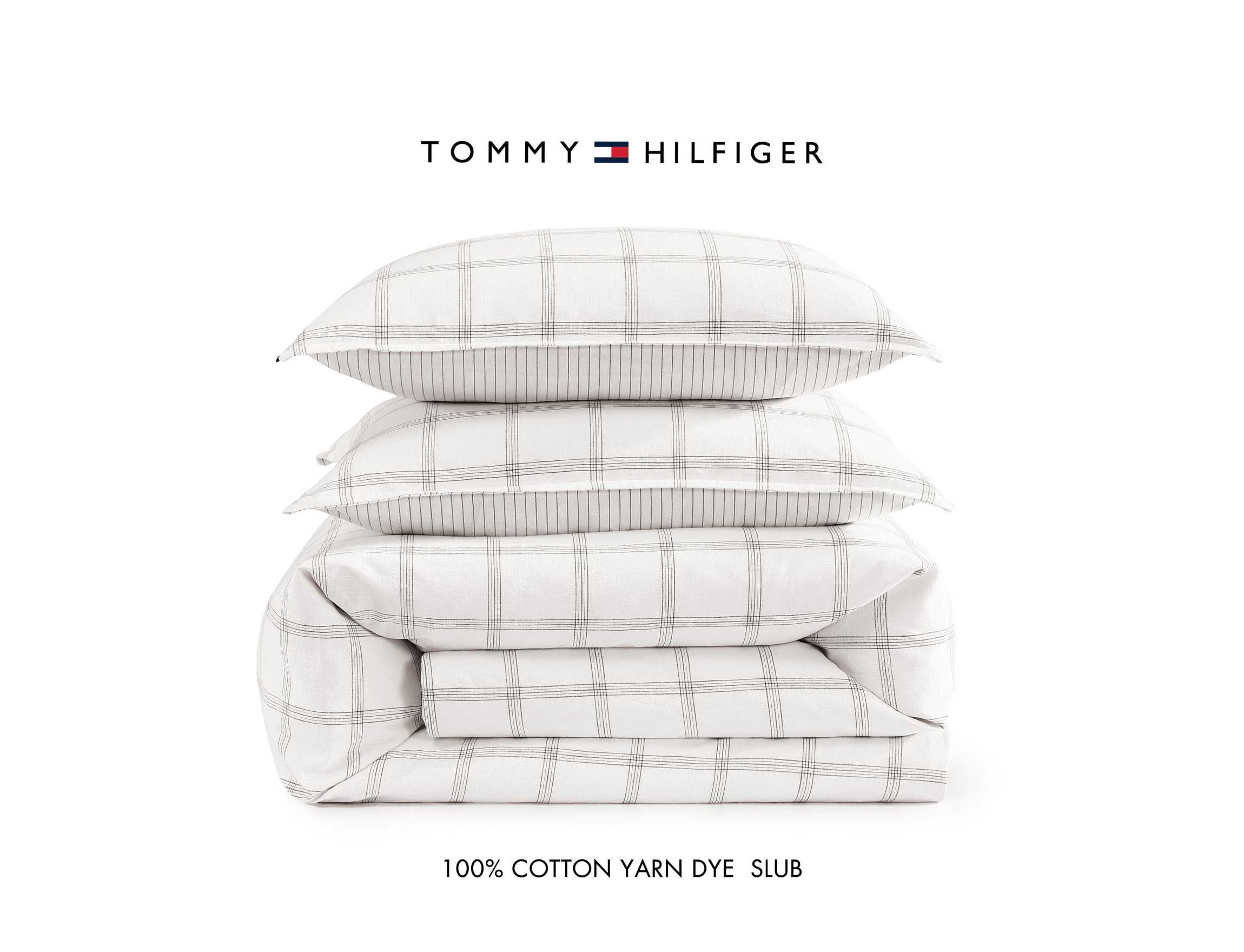 Modern Windowpane Cotton Comforter Set