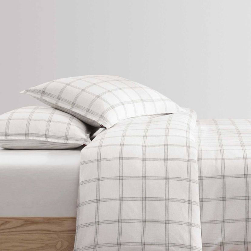 Modern Windowpane Cotton Comforter Set
