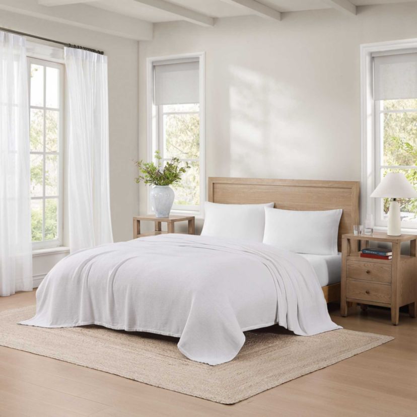 Solid Pique Cotton Blanket