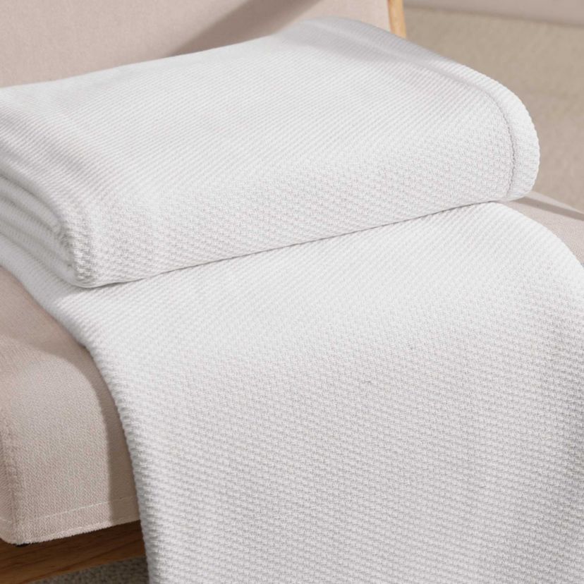 Solid Pique Cotton Blanket