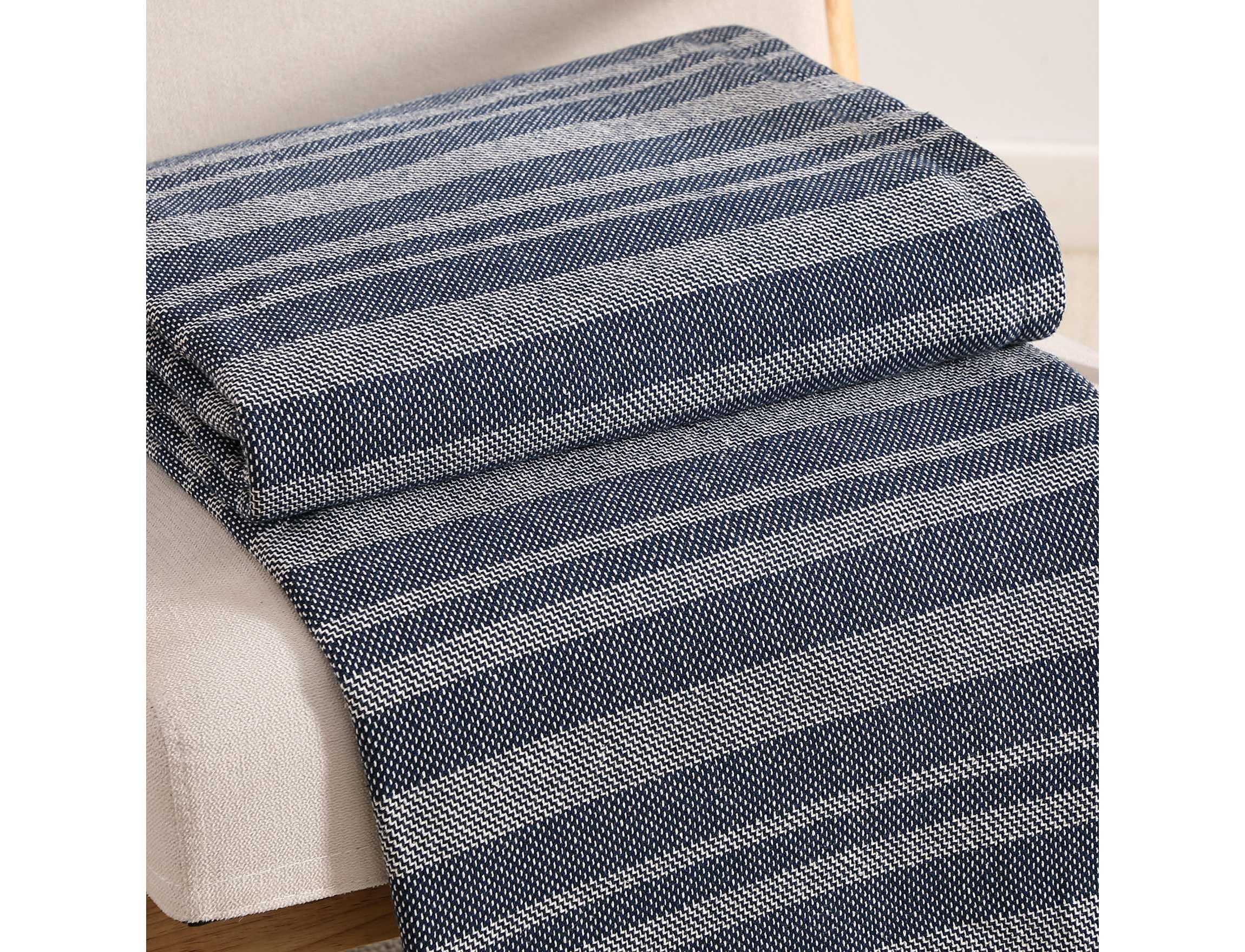Harbor Stripe Cotton Blanket