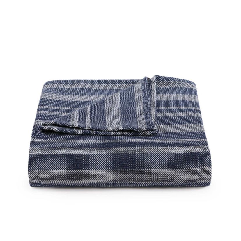 Harbor Stripe Cotton Blanket