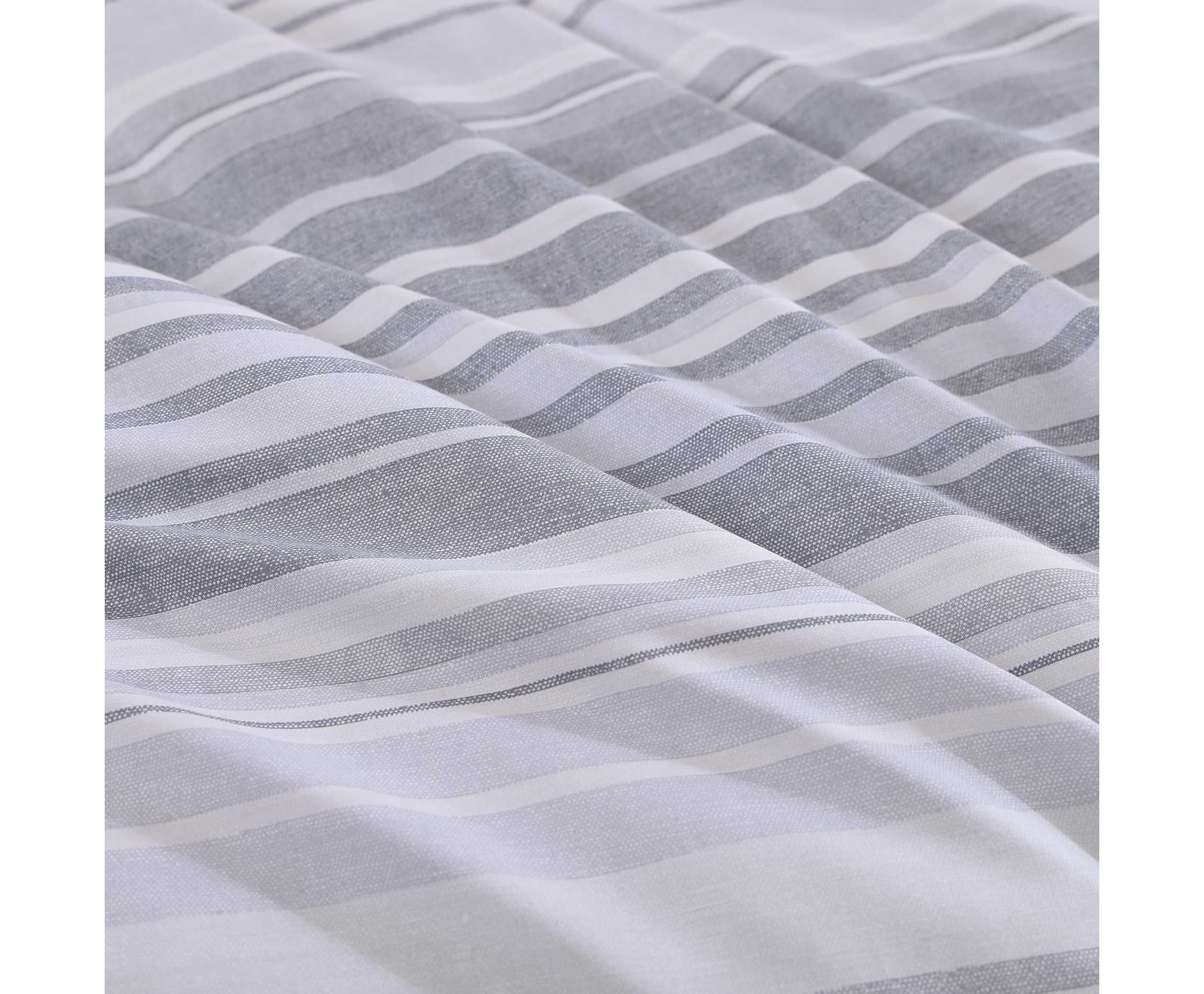 Bold Stripe Textured Cotton Duvet Set