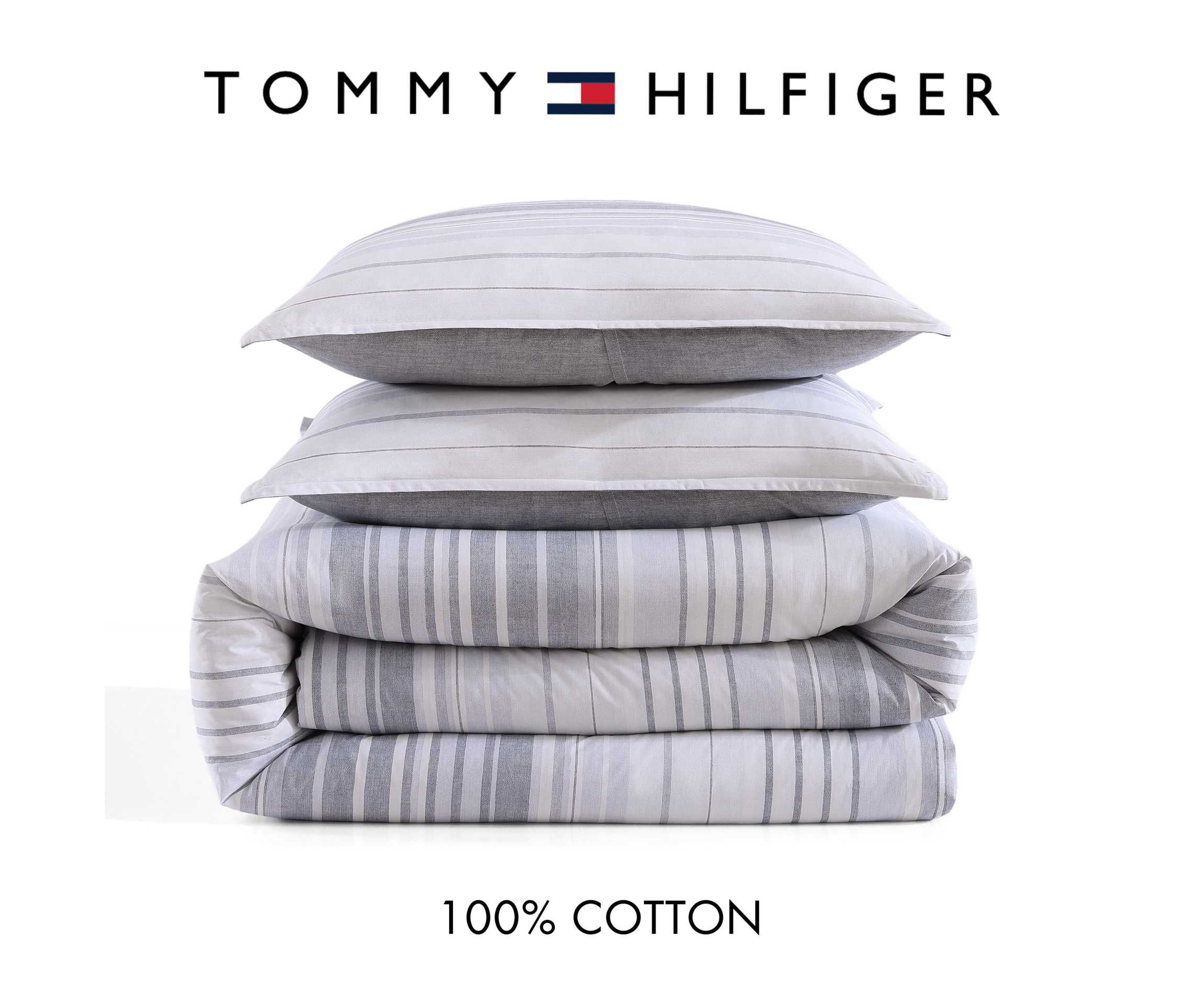 Bold Stripe Textured Cotton Duvet Set
