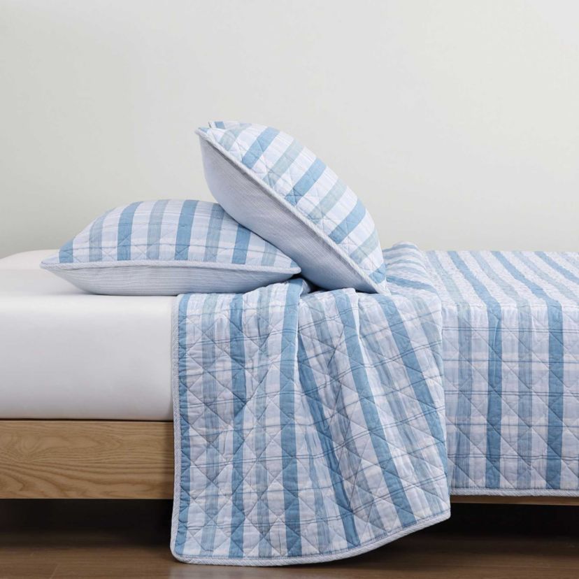 Dreamy Plaid Cotton Quilt Set