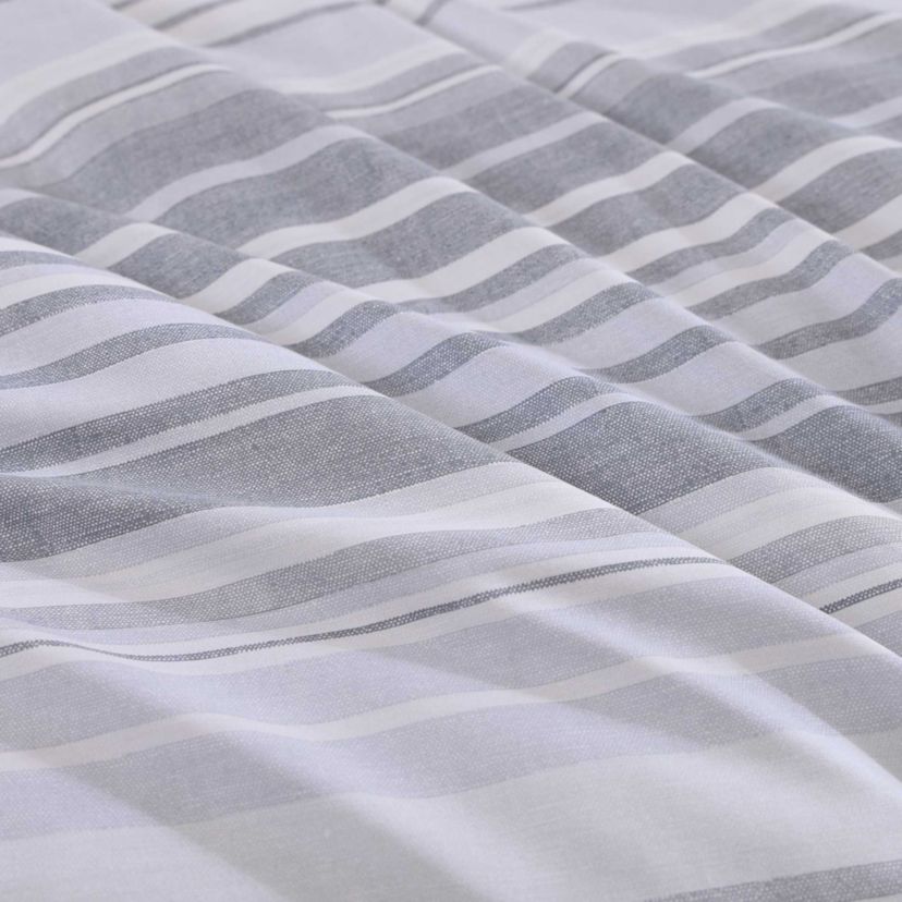Bold Stripe Textured Cotton Comforter Set