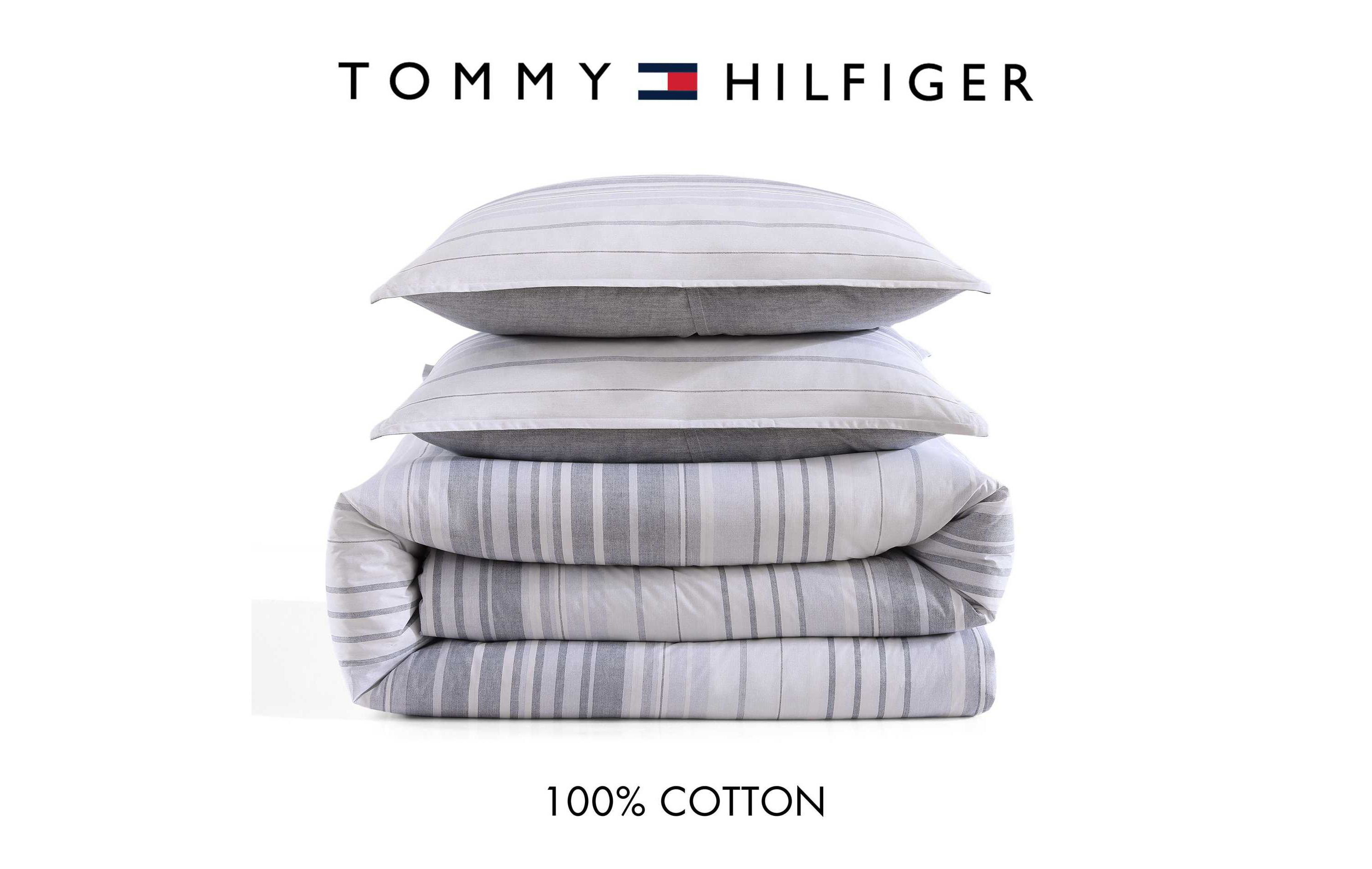 Bold Stripe Textured Cotton Comforter Set