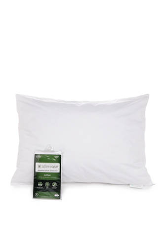 AllerEase Organic Cotton Allergy Protection Zippered Pillow Protector Standard 