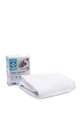 Sealy Cool Comfort Fitted Mattress Protector, Twin - White