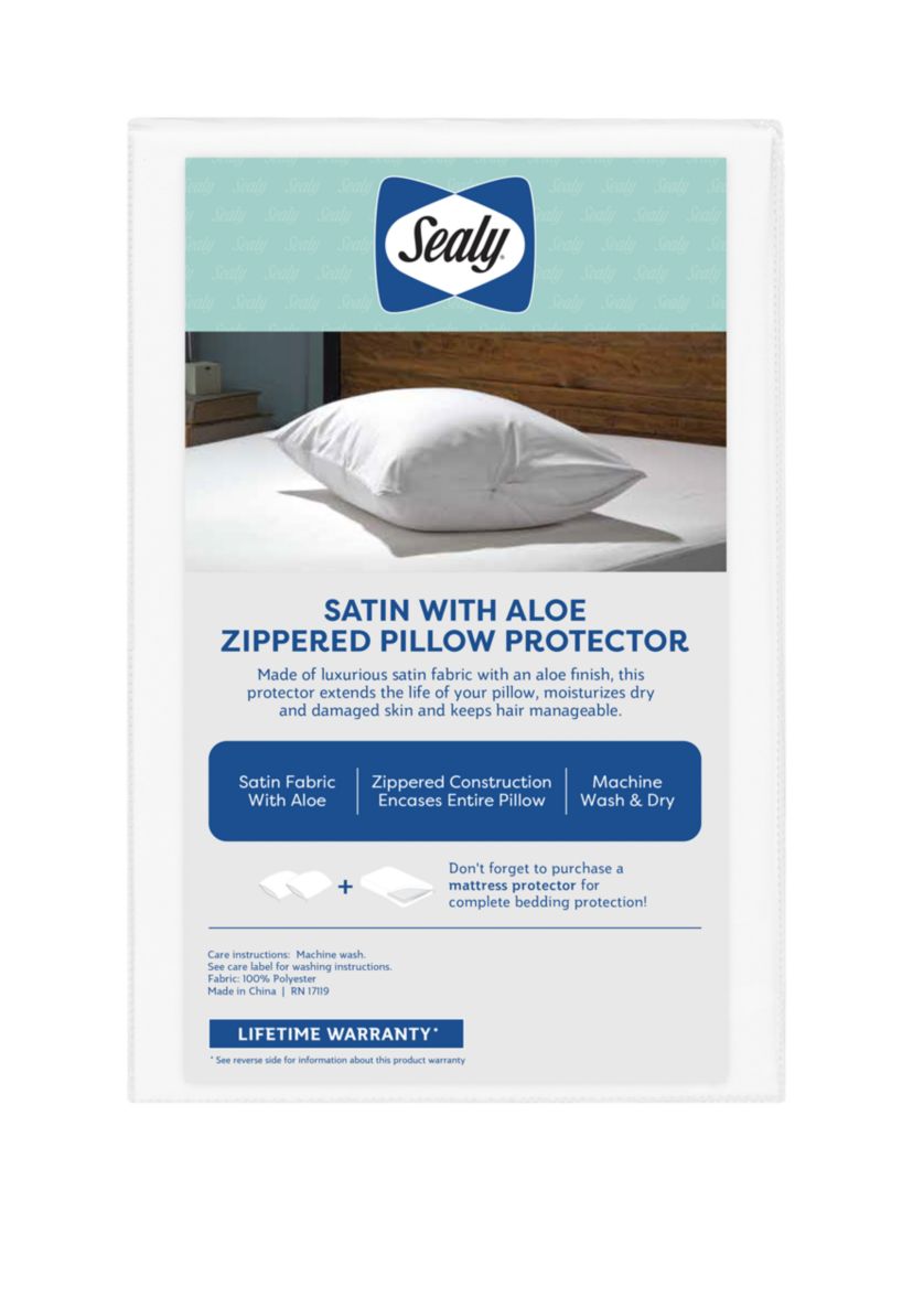 Satin with Aloe Zipper Pillow Protector
