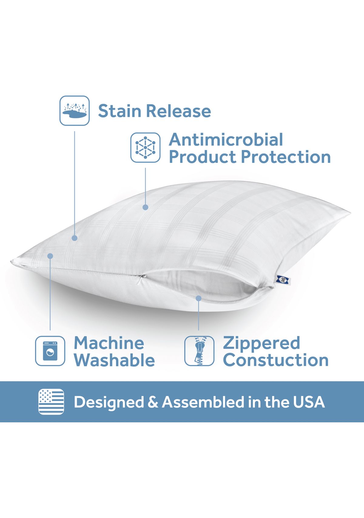 Elite Clean Luxury Zippered Pillow Protector