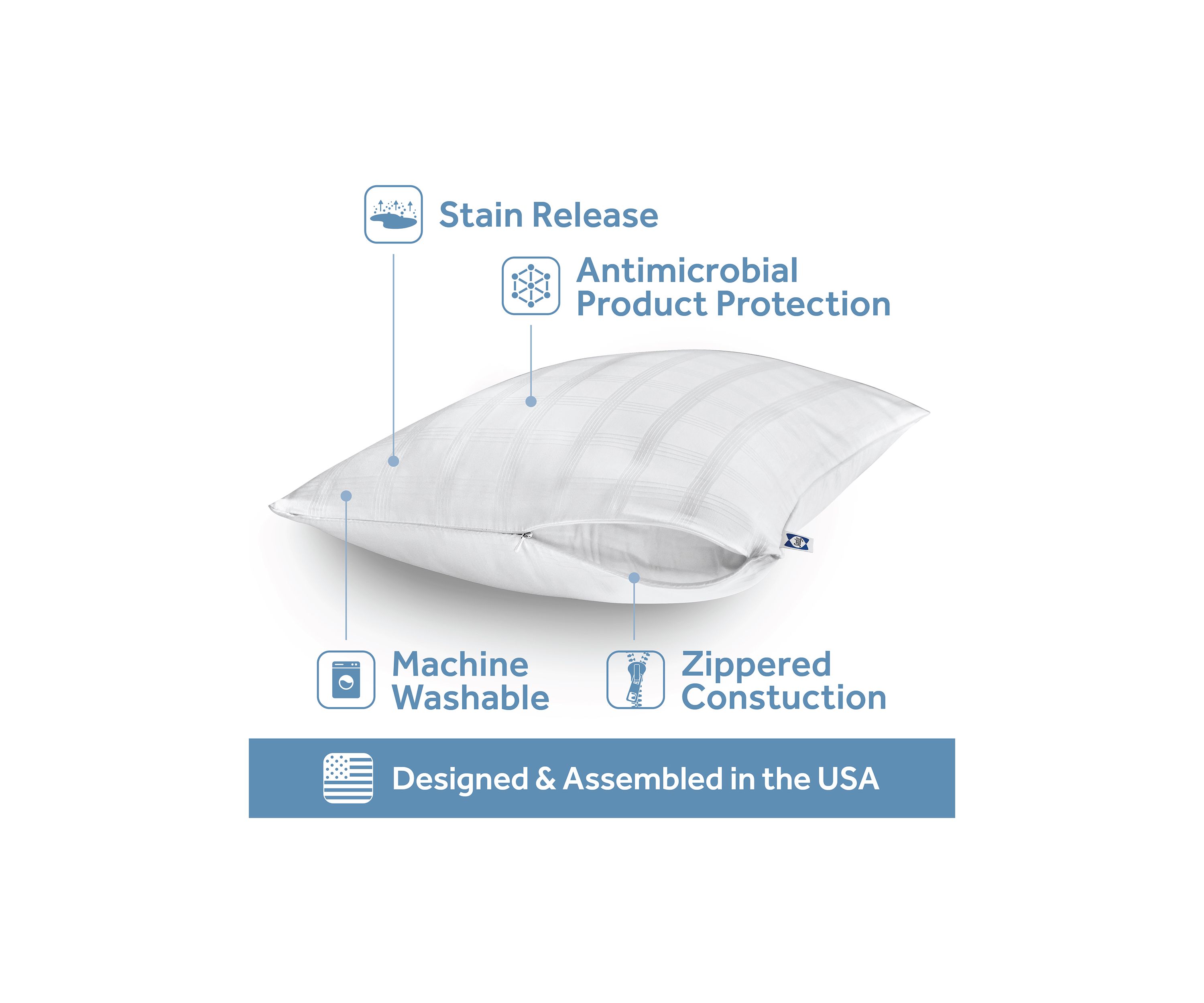 Elite Clean Luxury Zippered Pillow Protector