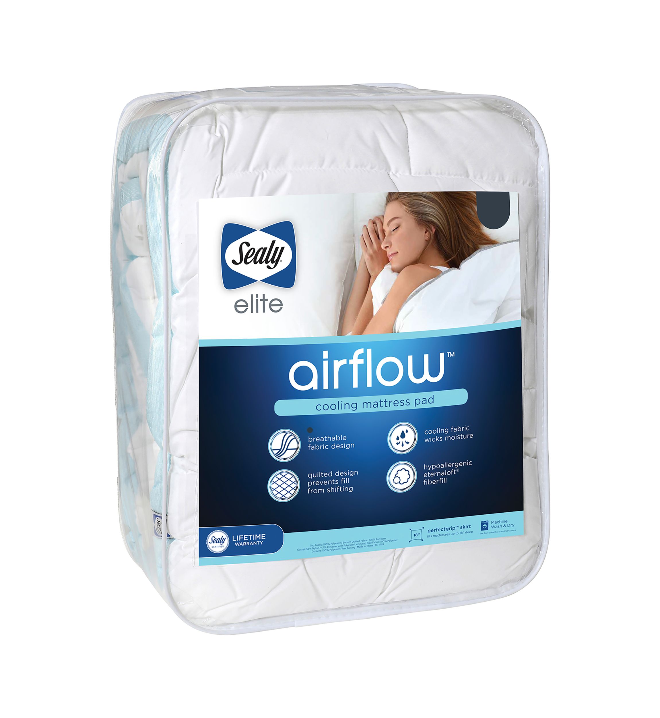 Elite Airflow Cooling Mattress Pad - Queen