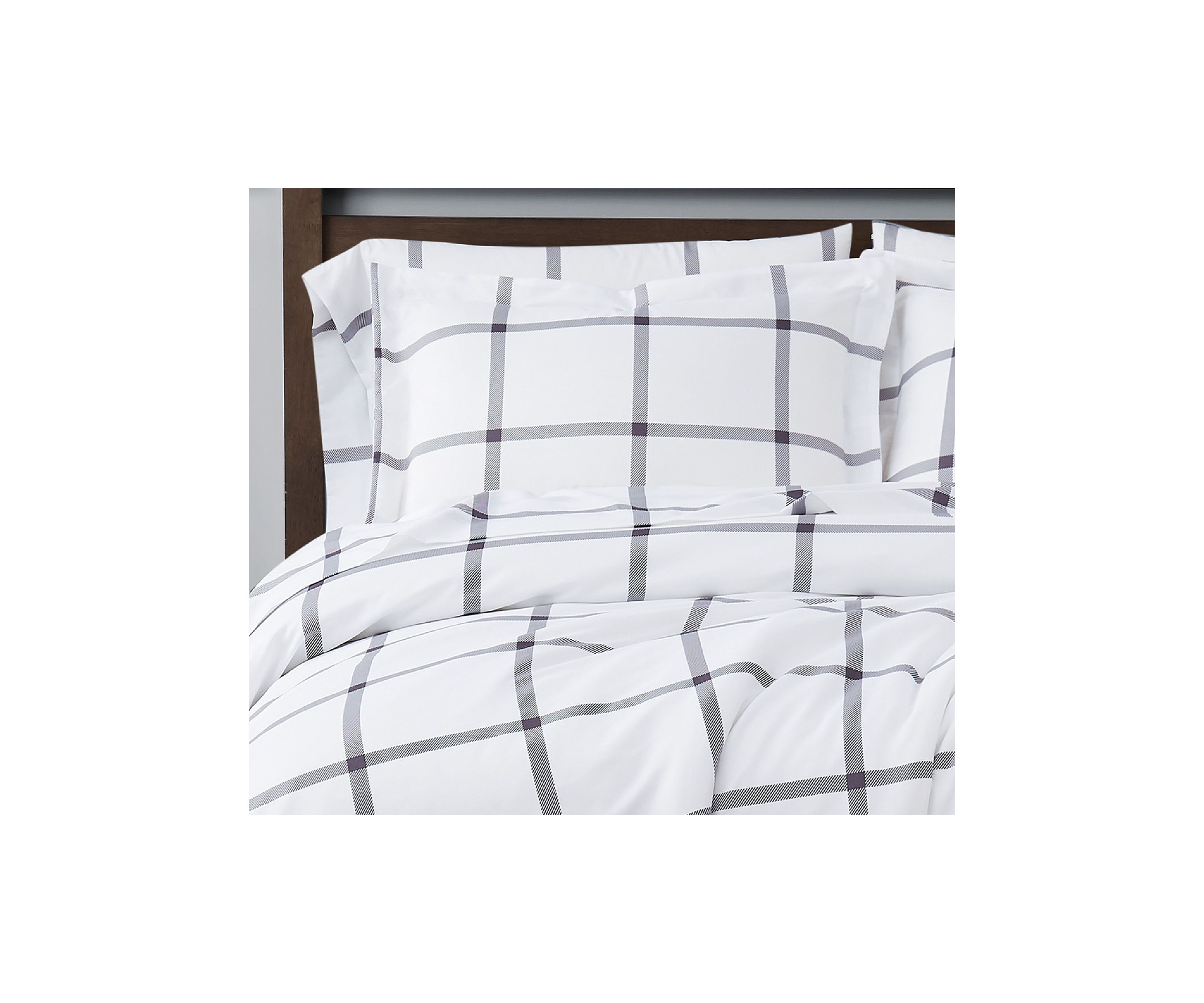 Printed Windowpane Comforter Set