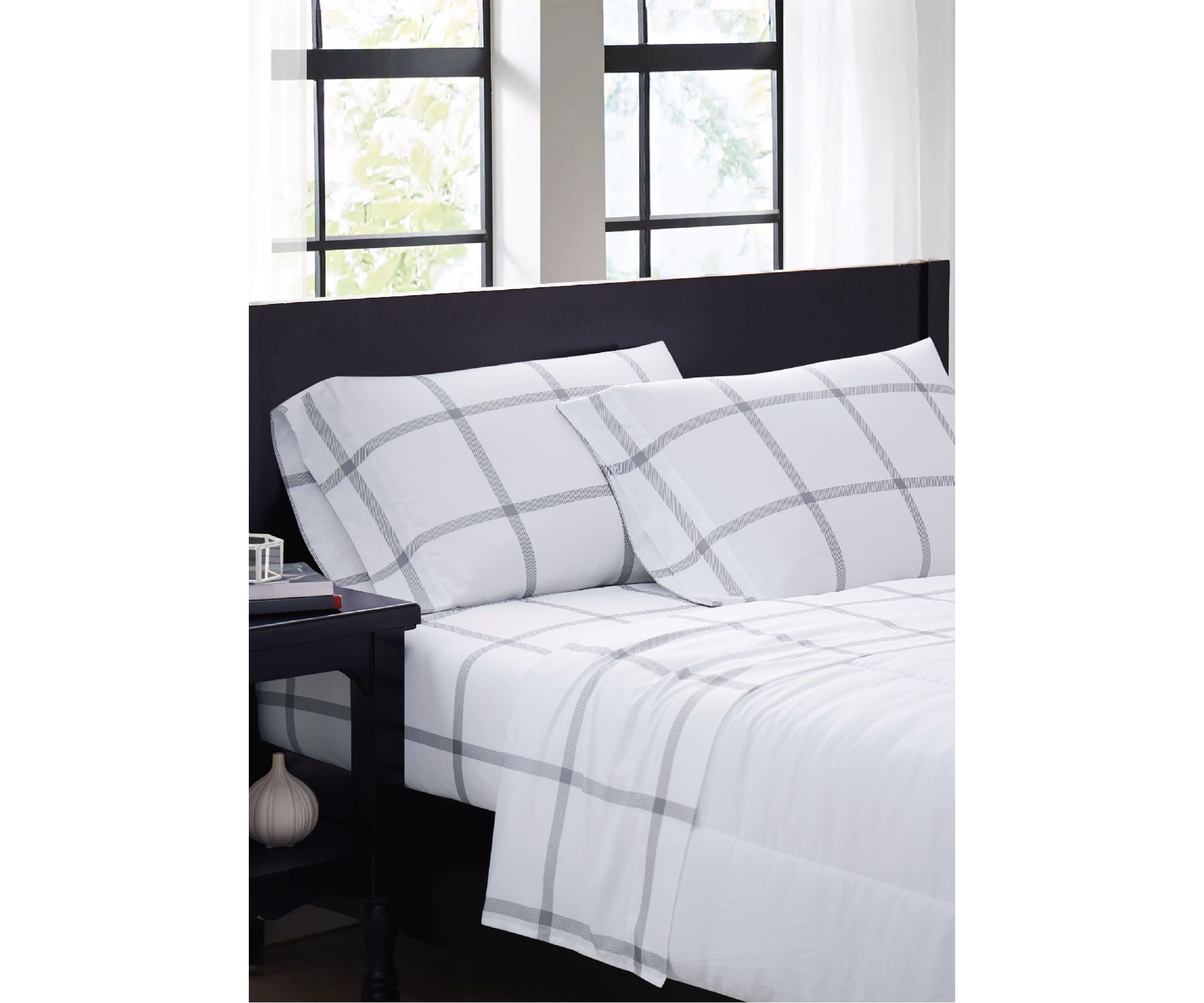 Printed Windowpane Sheet Set
