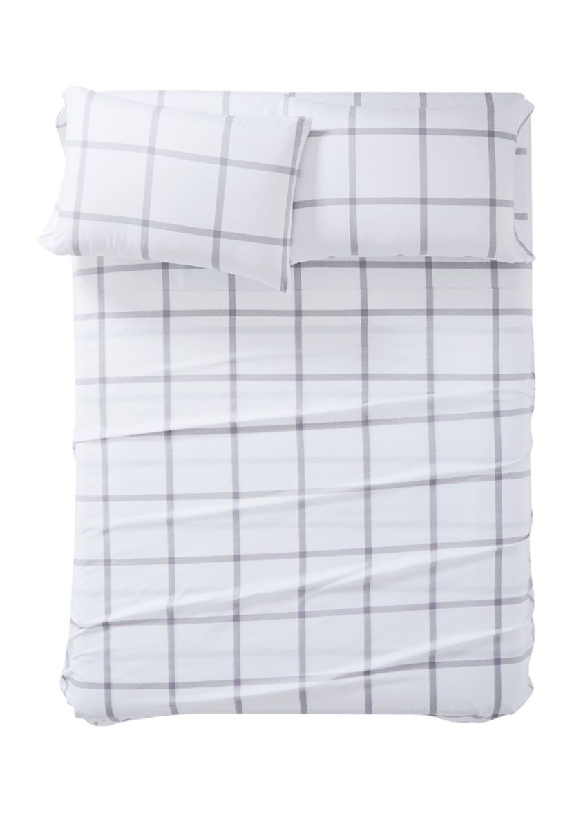 Printed Windowpane Sheet Set