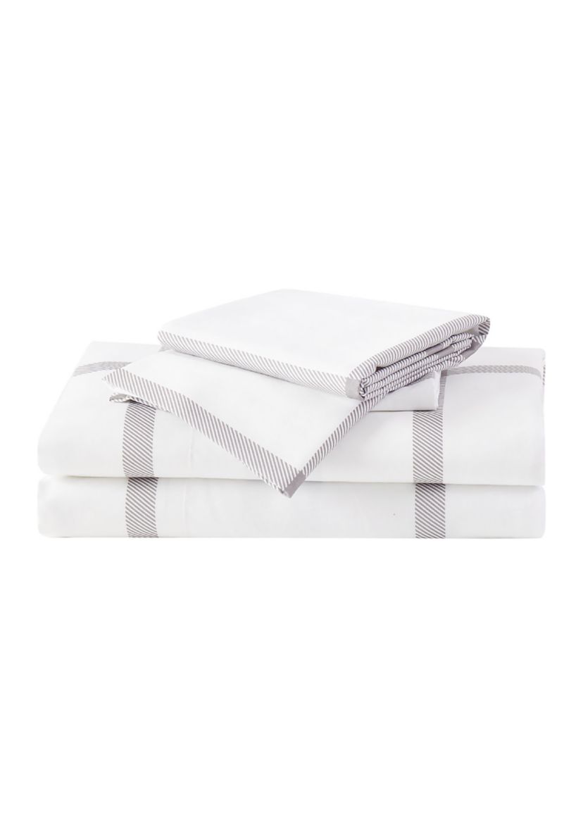 Printed Windowpane Sheet Set