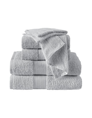 4 /16 x 26 2 28 x 54 Intelligent Design Nadia 6 Piece Cotton Jacquard Towel Set Grey 