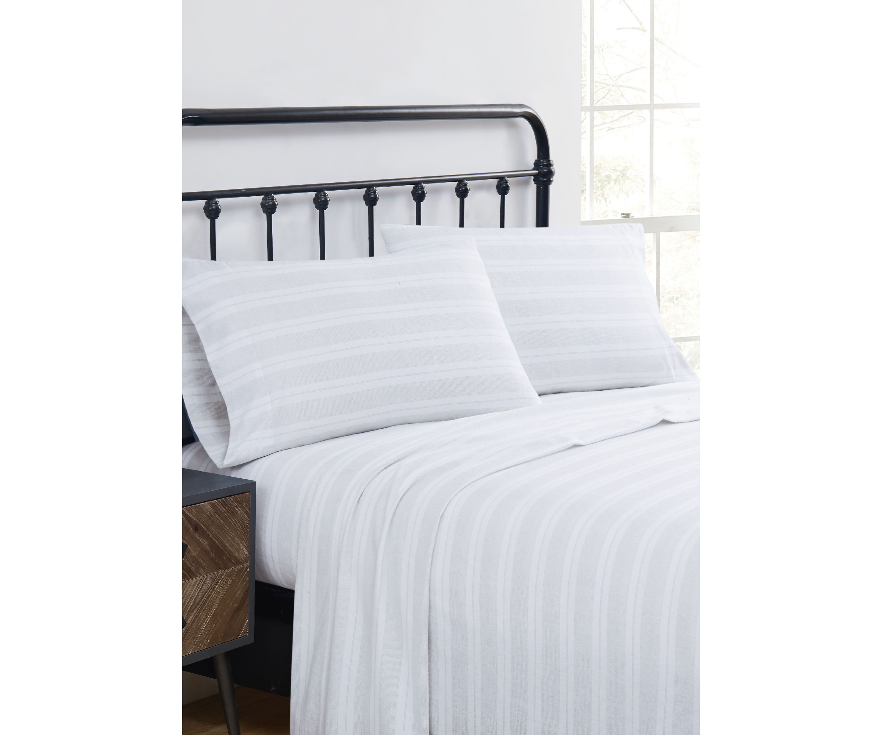 Bryce Stripe Flannel Sheet Set