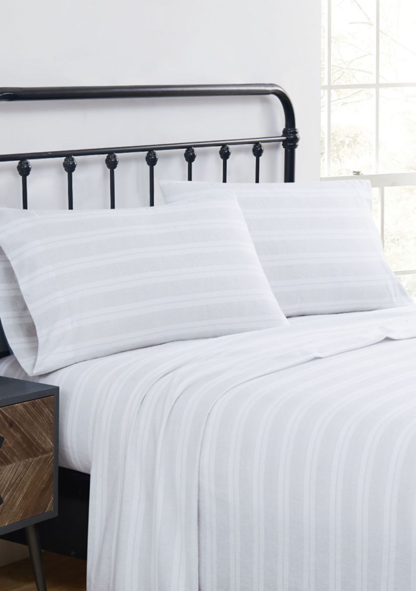 Bryce Stripe Flannel Sheet Set