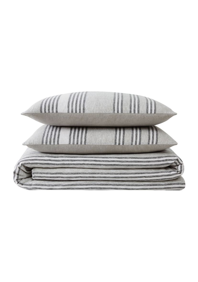 Kiel Stripe Flannel Comforter Set