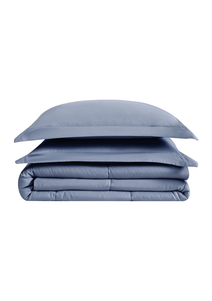 Garment Wash Solid Comforter Set